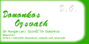 domonkos ozsvath business card